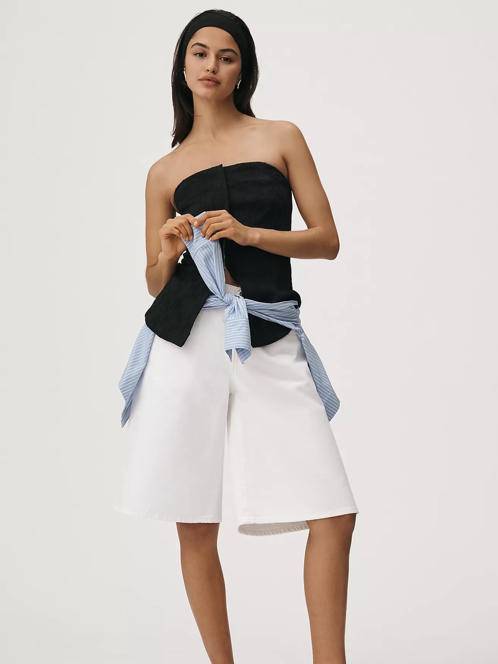 Anthropologie Sarah Hann Textured Sleeveless Vest in White - Picture 2 of 4